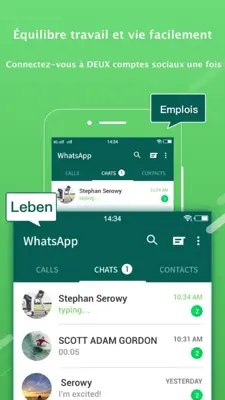 Whatsapp Messenger Tips bleu android App screenshot 2